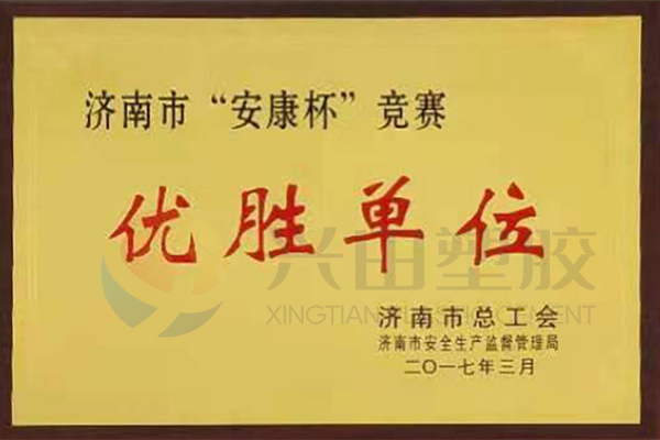 濟(jì)南市“安康杯”競(jìng)賽優(yōu)勝單位（2017年）